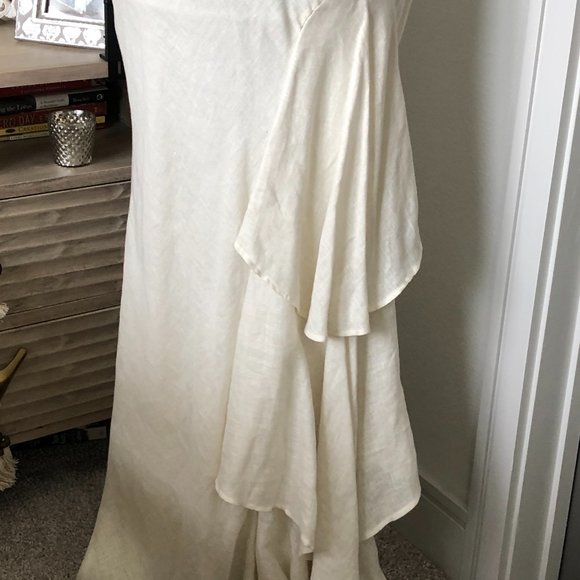Soft Surroundings Linen blend waterfall maxi skirt - Picture 3 of 6